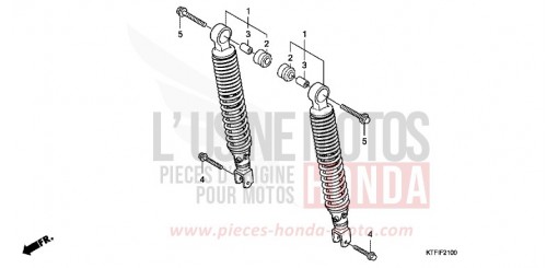 COUSSIN ARRIERE SH125A de 2010